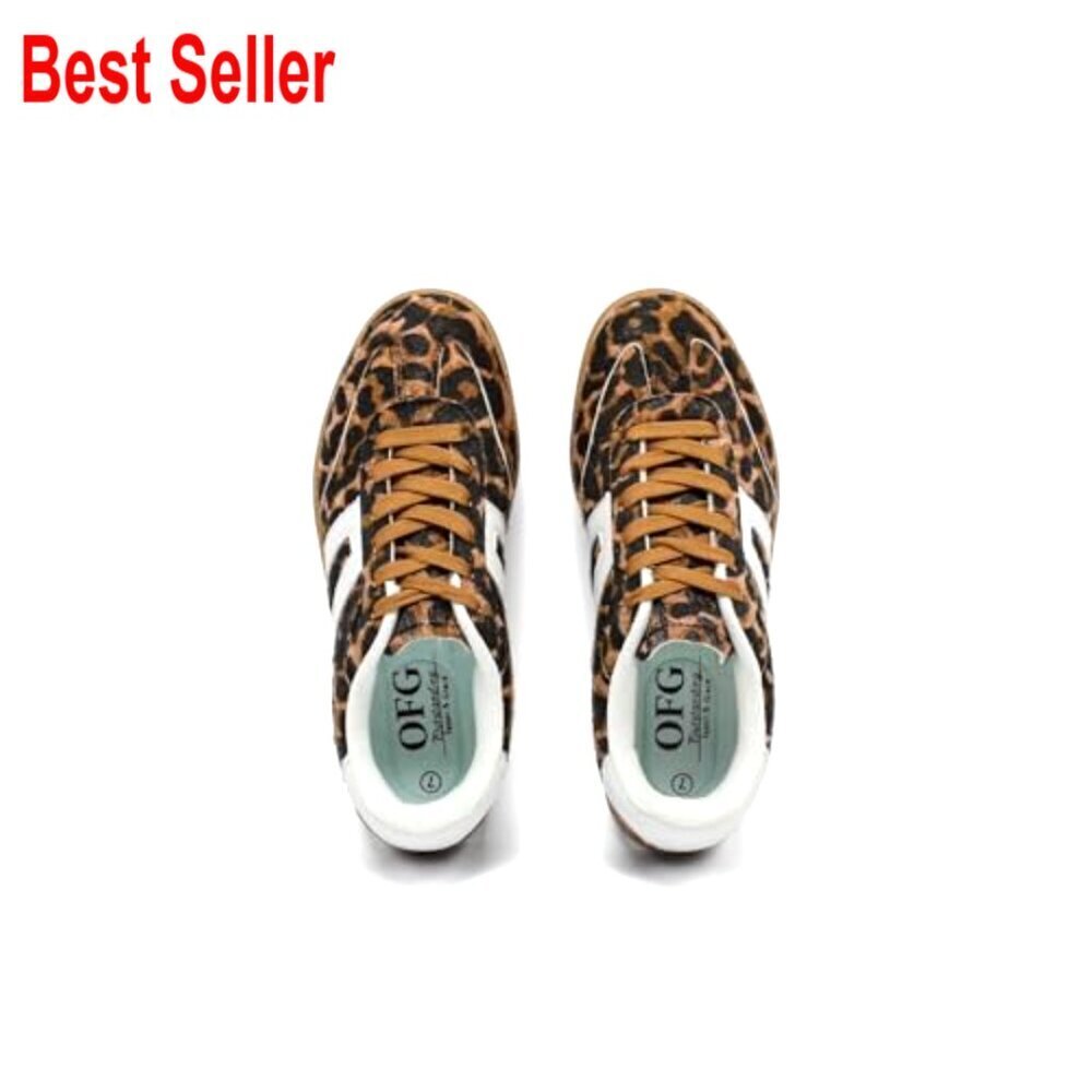 Retro Gum Sole Sneakers with Lace Detail, Shock Absorption, Anti-Slip - Picture 4 of 7